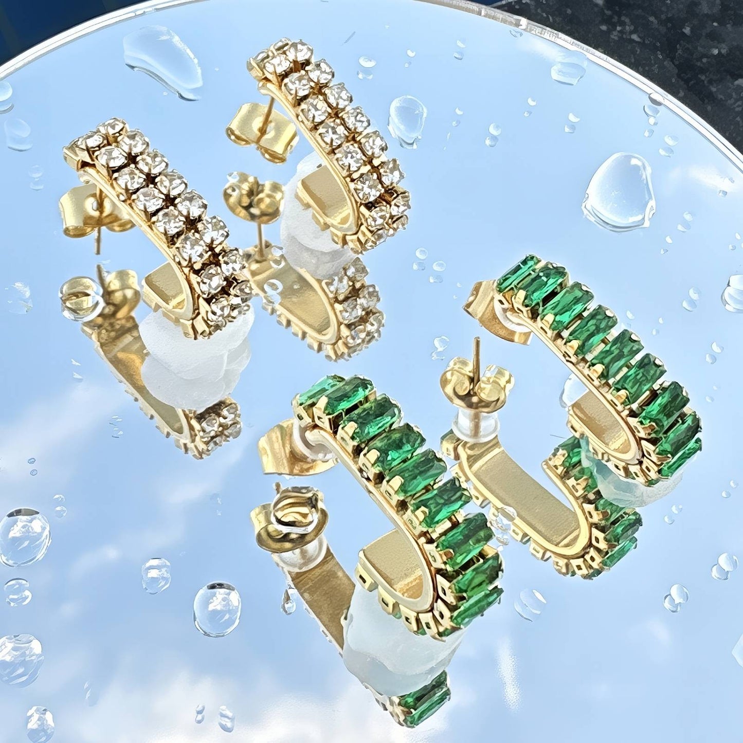 Emerald Edge Hoops