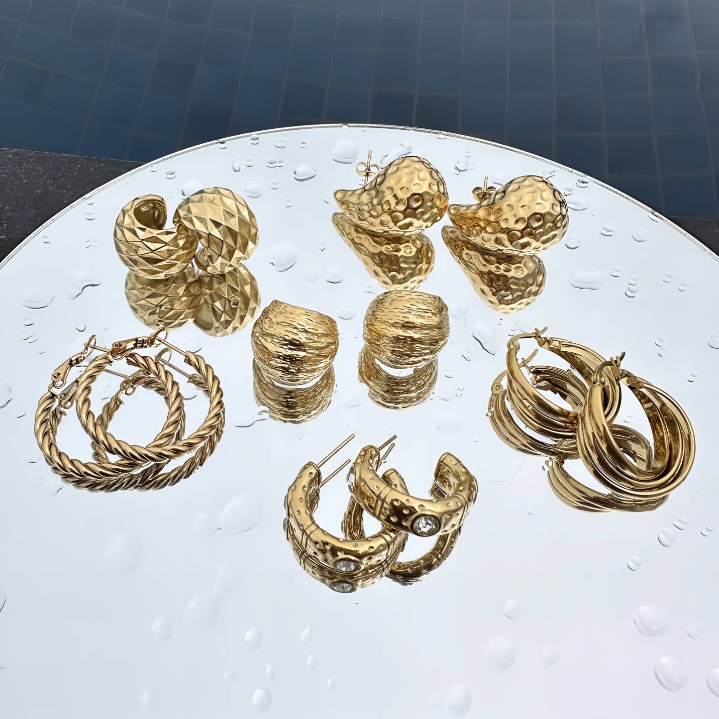 Brushed Moon Hoops