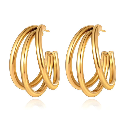 Triple Stud Earrings