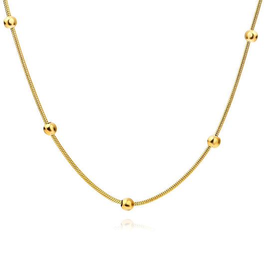 Dainty Drop Bead Necklace